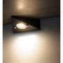 TRANGO 6740-45 Lot de 4 éclairage d'armoire de cuisine noir mat *COOK* encastrable - spot encastré avec module LED 4x 4,8 watts 