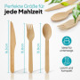Lot de 100 cuillères en bois jetables,Cuillères en bois jetables,Couverts jetables,Couverts en bois jetables,Cuillère jetable fo