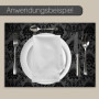 younikat 100 Sets de Table avec Ornement Noir | DIN A3 Rectangle I sous-Mains napperon Papier décoration Modern Usage Unique | M