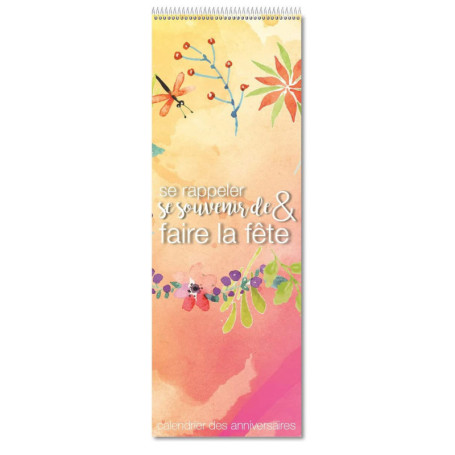 easydruck24de Calendrier d'anniversaire à spirales I aux couleurs vives pour inscrire de jours d'anniversaire I Birthday anniver