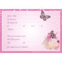 Edition Colibri 10 Cartes d‘invitation en Français Princesse avec licorne: lot de 10 cartes d'invitation pour un anniversaire de