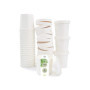 DeinPack Gobelets jetables bio en carton à emporter avec couvercle blanc I Gobelet avec revêtement intérieur PLA Gobelet à soupe