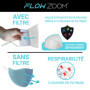FLOWZOOM® Masque tissu lavable - lot de 2 masques couleur | Efficacité de filtration élevée > 98% | Masque avec filtre poche | M