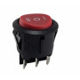 Interrupteur à bascule rond 6 broches 250 V 6 A ON-OFF-ON - Interrupteur à bascule rouge non éclairé