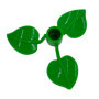 CMC imports 6255 Lot de 20 blocs de construction à clipser, vert clair, compatibles avec 3 grandes feuilles, pour jardin, ville,