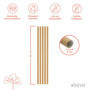 wisefood Lot de 100 pailles marron, diamètre : 8 mm x 24,5 cm, sans PLA/PE (acide polylactique/polyéthylène), jetables, biodégra