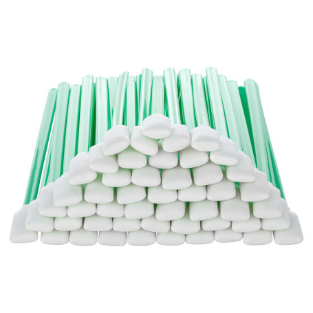 Lot de 50 bâtonnets de nettoyage en mousse antistatique pour têtes d'impression, claviers ou caméras
