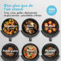 LEBENLANG Friteuse air fryer 5L & 1500W - Livret de recettes & incl. 8 programmes I Sans huile & sans graisse friteuses à airfry