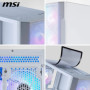 Boîtier ATX semi-tour MSI MAG FORGE M100R WHITE Blanc Acier Verre trempé