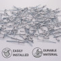 SKIR'CO (100 pièces) Rivets aveugles en aluminium à tête fraisée 4,0 x 12 mm, mandrin en acier, rivets pop