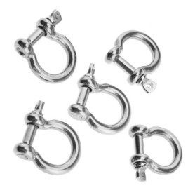 5pcs 5mm Acier INOX Grade Dee Bow Manille Boucle Bateau Marine Marine Ombre Voil