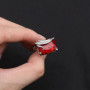 OTOTEC Paire de Boutons de Manchette en Cristal Rouge Mode Chemise Classique Manches Lien de Manchette Bijoux Délicat pour Homme