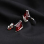 OTOTEC Paire de Boutons de Manchette en Cristal Rouge Mode Chemise Classique Manches Lien de Manchette Bijoux Délicat pour Homme
