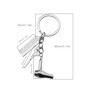 EMSea 2pcs Coiffeur Sèche-Cheveux Ciseaux Peigne Pendentif à Breloque Porte-clés 3 en 1 Conception pour Coiffeur Salon Propriéta