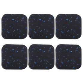 EMSea 6pcs 10cm Tapis de Roulant Absorbant Chocs en Caoutchouc Coussin de Sol Équipement Fitness Gym