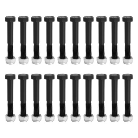 EMSea 20Pcs Boulons de Cisaillement d'arbre de Prise de Force M8x55 Mm Rechange avec écrous de Blocage Nyloc M8 Compatible avec 