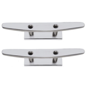 YINETTECH 2pcs Taquets d'amarrage à 2 Trous Acier Inoxydable 316 6 Pouces 6 Pouces pour Bateaux Sécurisation du Quai