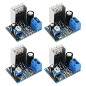 YINETTECH Lot de 4 modules d'amplificateur audio TDA2030A 6-12 V 18 W pour alimentation CC Système audio haut-parleurs DIY