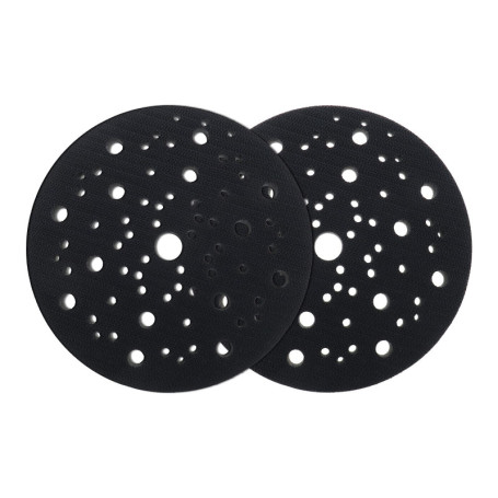 VGOL 2pcs 150mm Tampon d'interface Éponge Douce Tampon de Ponçage Disque de Ponçage Tampons de Support 70 Trous pour Disques de 