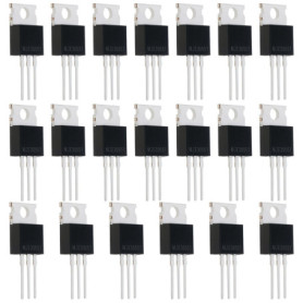 VGOL 20PCS Transistors NPN MJE3055T TO-220 10A 60V 75 W 29 x 9,7mm pour Commutation de Puissance Et Amplificateurs à Usage Génér