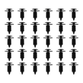 VGOL 30 Lot Clips Poussée pour Sapin Voiture Pièce Rechange Diamètre La Tige 9mm Longueur Totale 25mm Largeur 18,5mm Rivets Plas
