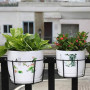 Erpmlyo 4 PièCes -Corps Suspendus JardinièRes Porte-Pots de Fleurs Plante Fer Supports ClôTure MéTal en Pot Support Monté Balcon