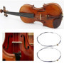 eMagTech Lot de 2 Jeux de Cordes pour Violon (EADG) avec Embouts à Boule Nickelés pour Violons 4/4 3/4 1/2 1/4 Alliage à Noyau e