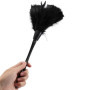 Pesfehhy 1 Pc Plumeau De Dinde À La Mode avec Poignée en Plastique Noir Outil De Nettoyage (Noir) 35Cm