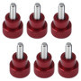 Doxiuyo 6 Pièces X 10 mm Filetage Tête Haute Moletée Vis à Oreilles Boutons en Alliage D'Aluminium Rouge Épaulement Moleté Point