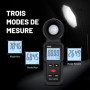 Mcbazel Digital Luxmètre Numérique, Mesure des Lumières avec 0.1-200,000 Lux, Posemètre Numérique Portable Ambiante Portée Jusqu
