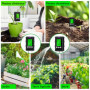 Wigearss Testeur de pH du Sol 6 en 1, Testeur pour Humidité/Fertilité/pH/Température/Lumière/Humidité Ambiante