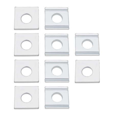 LT Easiyl 10 Pièces DIN434 Joint de Rainure M8 Rondelles Carrées Biseautées Pièce de Rechange Rondelles Métriques en Acier Galva