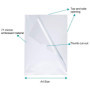 SUMMIT Lot de 100 pochettes en plastique A4 avec découpes solides