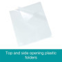 SUMMIT Lot de 100 pochettes en plastique A4 avec découpes solides