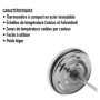 Thermomètre à compost - Thermomètre à cadran en acier inoxydable pour compostage maison et jardin - Diamètre 50 mm - Cadran C & 