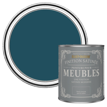 Rust-Oleum Peinture Bleue pour Meubles, Finition Satinée - Uniforme 750ml