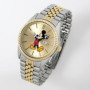 Disney Unisexes-Adultes Analogique Quartz Montre avec Bracelet en Acier Inoxydable MK8185