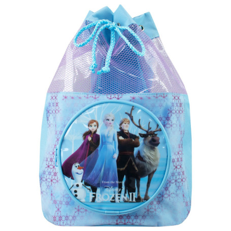 Sac de Natation Disney Frozen Filles Anna et Elsa Plage Piscine Natation Cordon de Sac à Dos Bleu