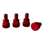 PrecisionGeek Moleté Pouce vis/Vis d'épaule Aluminium M6 x 10mm L-22mm Anodisé Rouge Lot de 4