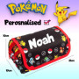 Pokémon - Trousse à crayons personnalisée pour enfants - Rouge et durable, Rouge