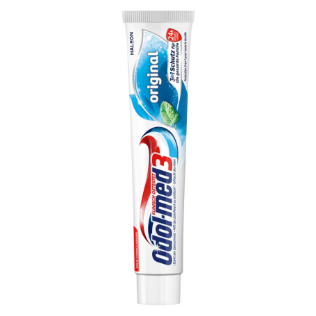Odol-med3 Dentifrice original avec protection 3 en 1 pour dents fortes, gencives saines et haleine fraîche, 75 ml