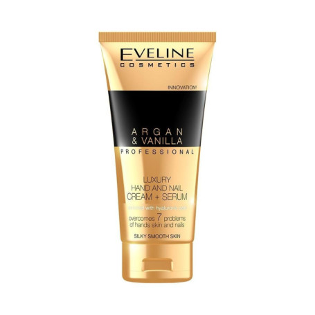 Eveline Cosmetics Crème Réparatrice Luxueuse Pour Les Mains Et Les Ongles À L'argan Et À La Vanille - Sérum Nourrissant Pour Pea