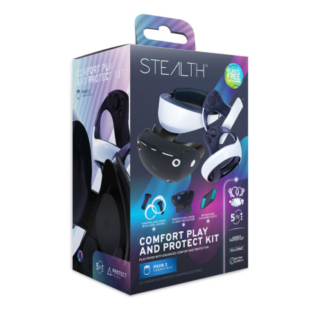 STEALTH Comfort Play & Protect Kit pour PS VR2 - avec protection des lentilles en silicone, housse de protection en silicone, ch