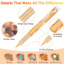 12 Feutre Acrylique Brush Marker – Set de 12 Marqueurs de Peinture Acrylique Skin Tone Color Series , Pointe Brush 0.5~5MM Pince
