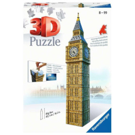 Ravensburger - Puzzle 3D Building - Big Ben - A partir de 10 Ans - 216 pièces numérotées à Assembler sans Colle - Accessoires de