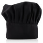 Bonnet de chef noir élastique - Pour cuisiner et cuire dans la cuisine ou comme une grande pièce de déguisement - Combinez-le av