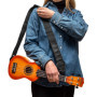 TIGER UAC4-BK Sangle de Ukulele pour Ukes Soprano, Concert, Tenor et Baritone avec porte plectre - Noir