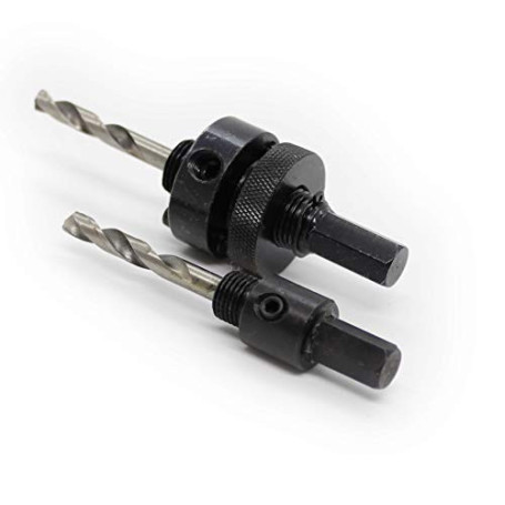 KATSU Ensemble d'Arbre de Scie Cloche 2PCs A2+A4, Convient Aux Grandes Marques Tailles 16-152mm (5/8"-6") Diamètre de La Scie Cl