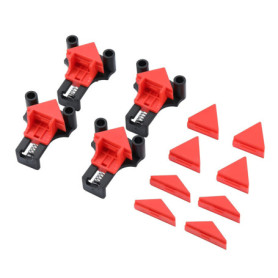 TOPWAY Serre Joint d'angle 4 Pièces 60/90/120 Degrés Pinces à Angle Droit Presses d'angles pour le Travail du Bois, le Perçage e