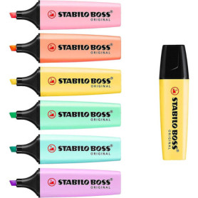 Stabilo Boss Original - lot de 7 surligneurs de couleur pastel